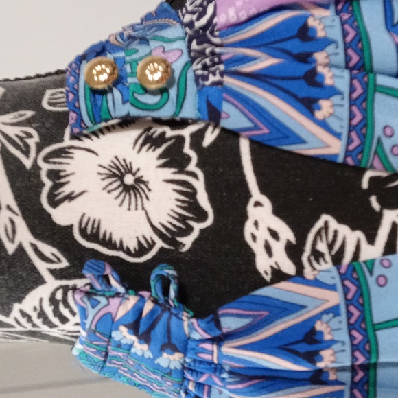 🆕️ 💜HTF Alice & Trixie💜 - Blue/Purple Floral Faux Wrap Halter Neck Silk Dress - Picture 11 of 14